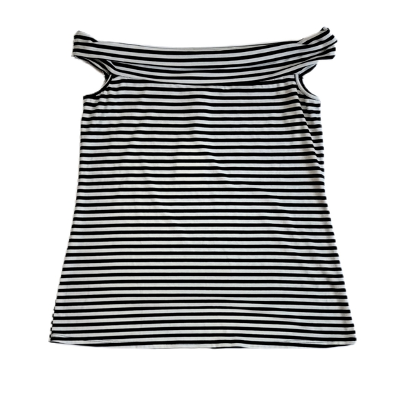 Belah & Codey Off Shoulder Top Size Medium Striped - Picture 3 of 6